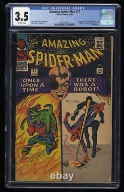 Amazing Spider-Man #37 CGC VG- 3.5 Off White 1st Norman Osborne! Stan Lee