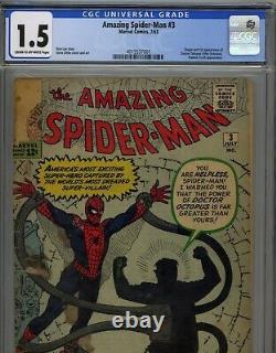 Amazing Spider-Man #3 CGC 1.5 Cream to Off-White pages 1st Dr Octopus 07/63