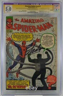 Amazing Spider-Man #3 CGC 5.0 Restored Stan Lee Signature series 1963