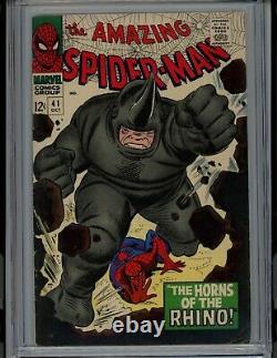 Amazing Spider-Man #41 1966 CGC 5.0 Off White to White Pages 1st App Rhino