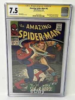 Amazing Spider-Man #42 CGC 7.5 Signed Stan Lee VF 1st Mary Jane Face Reveal