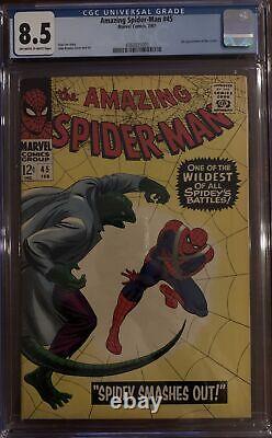 Amazing Spider-Man #45 CGC 8.5 Marvel 1967 3rd Appearance of the Lizard Stan Lee
