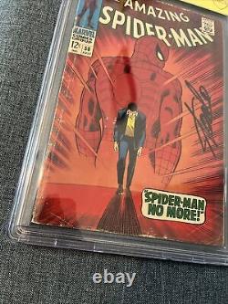 Amazing Spider-Man #50 CBCS 3.0 Stan Lee Signed 1967 1st App Of Kingpin NOT CGC