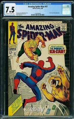 Amazing Spider-Man #57 CGC 7.5 - 1968 - Ka-Zar Zabu. Romita #2105924002