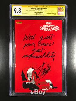 Amazing Spider-Man 600 CGC 9.8 signed inscribed Stan Lee With Great Power Comes