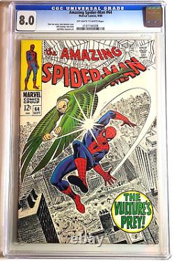 Amazing Spider-Man #64 (1968) CGC 8.0 Stan Lee John Romita Classic Cover
