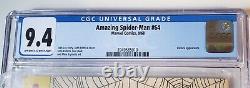 Amazing Spider-Man #64 CGC 9.4 1968. 3949585010 Vulture John Romita Stan Lee