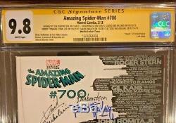 Amazing Spider-Man 700 Martin Skyline SS CGC 9.8 Signed 7x, STAN LEE