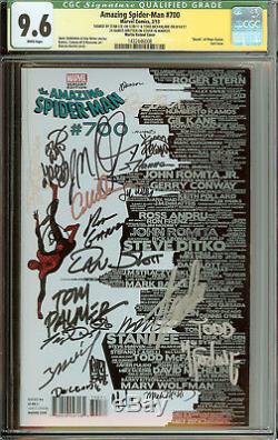 Amazing Spider-Man #700 Skyline Variant CGC 9.6 Stan Lee, McFarlane Signed 26x