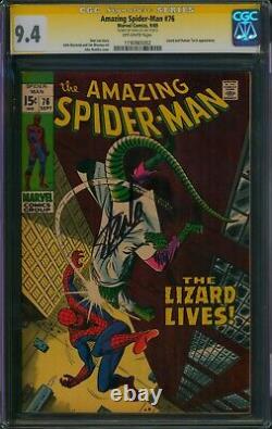 Amazing Spider-Man #76? CGC SS 9.4 SIGNED by STAN LEE? Lizard Marvel 1969