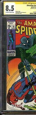 Amazing Spider-Man #78 CGC 8.5 Signed Stan Lee First appear Prowler Marvel 1969