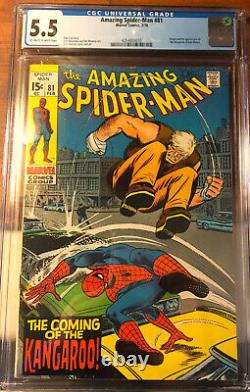 Amazing Spider-Man ##81 CGC 5.5 1st kangaroo