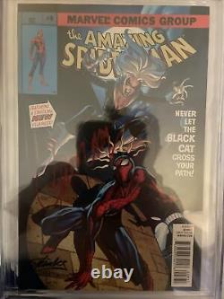 Amazing Spider-Man #8 Stan Lee Variant SS CGC 9.4 Sign J Scott Campbell BlackCat