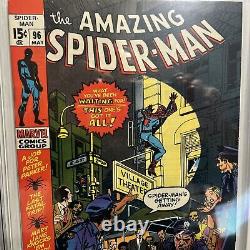 Amazing Spider-Man #96 CGC 8.5 White Pages NON-CCA DRUG STORY GREEN GOBLIN 1971
