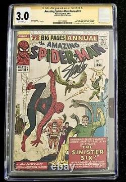 Amazing Spider-Man Annual 1 1st Sinister Six CGC Sig Series STAN LEE Signed