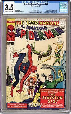 Amazing Spider-Man Annual #1 CGC 3.5 1964 3700184001 1st app. Sinister Six