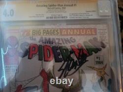 Amazing Spider-Man Annual 1 CGC 4.0 signed by Stan Lee
