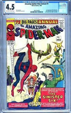 Amazing Spider-Man Annual #1? CGC 4.5? 1st Appearance Sinister Six? 1964