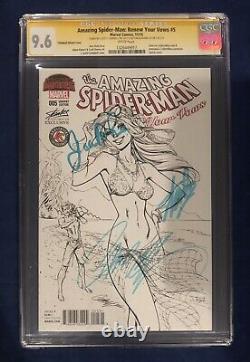 Amazing Spider-Man Renew Your Vows #5 Sketch CGC 9.6 Signed- STAN & JOANIE LEE
