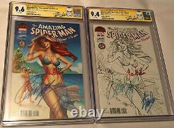 Amazing Spider-Man Renew Your Vows Color & B&W CGC SS Stan & Joan Lee+Campbell