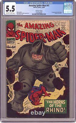 Amazing Spider-Man UK Edition #41UK CGC 5.5 1966 4256580009 1st app. Rhino