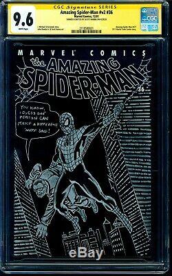 Amazing Spider-Man Vol 2 #36 CGC 9.6 SS Hanna Amazing Fantasy 15 Stan Lee Sketch