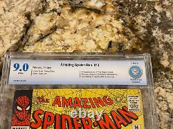 Amazing Spider-man #14 Cbcs 9.0 Like Cgc Rare White Pgs 1st Green Goblin Mcu Key