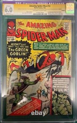 Amazing Spider-man #14 Cgc Ss 6.0 Stan Lee (restored)