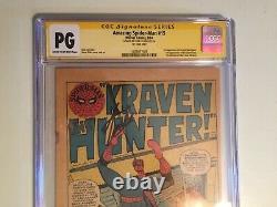 Amazing Spider-man 15 CGC PG (1st Page only) Signed by Stan Lee