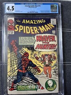 Amazing Spider-man 15 Cgc 4.5 1st App Kraven The Hunter