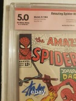 Amazing Spider-man #16 Cbcs 5.0-signed By Stan Lee-key 1st Daredevil Crossover