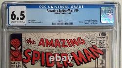 Amazing Spider-man #16 Cgc 6.51964 Marvel1st Daredevil App. Stan Leeditko