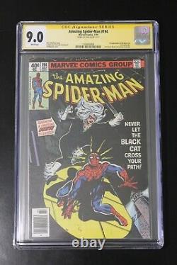 Amazing Spider-man #194 Cgc 9.0 1979 Signed Stan Lee 1st Appearance Black Cat