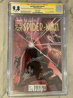 Amazing Spider-man # 1 CGC 9.8 signed By Stan Lee 4x Others 2014 175 Moon 1st