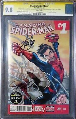 Amazing Spider-man #1 Cgc 9.8 Ss 4x Stan Lee, H. Ramos, V. Olazaba & E. Delgado