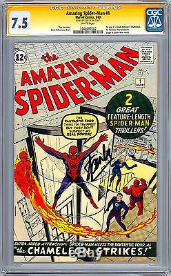 Amazing Spider-man #1 Cgc-ss 7.5 Signed Stan Lee Asm Creator Premiere Issue 1963