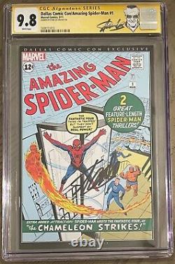 Amazing Spider-man 1 Dallas Con Variant Cgc 9.8 Ss Signed By Stan The Man Lee