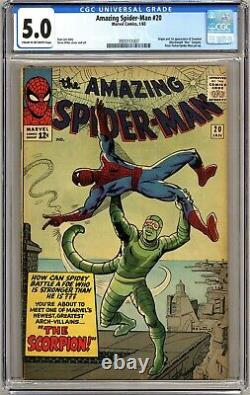 Amazing Spider-man #20 Cgc 5.0 Cream To Off-white Pages Marvel Comics 1965