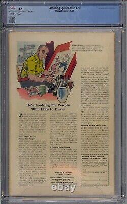 Amazing Spider-man #25 Cgc 4.5 Stan Lee Story Steve Ditko Cover & Art