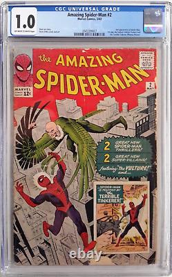 Amazing Spider-man #2 Cgc 1.01963, Marvel1st App Of Vulturestan Leeditko