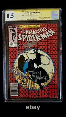 Amazing Spider-man #300 Cgc 8.5 Ss Signed Stan Lee Mcfarlane 1st Venom Newsstand