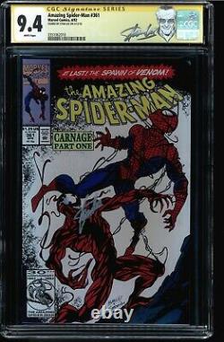 Amazing Spider-man #361 Cgc 9.4 White Pages Ss Stan Lee #0351033004