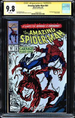 Amazing Spider-man #361 Cgc 9.8 White Ss Stan Lee 1st Carnage Cgc #1206517010