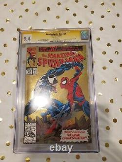 Amazing Spider-man 375 Cgc 9.4 Ss By Stan Lee Holo-grafx Cover Venom