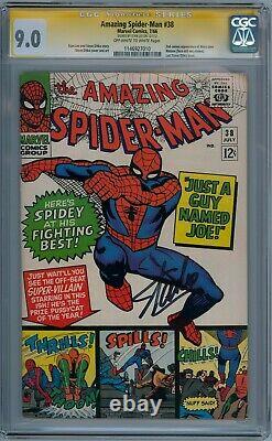 Amazing Spider-man #38 Cgc 9.0 Signature Series Signed Stan Lee Last Ditko