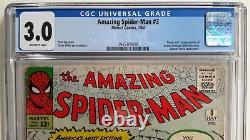 Amazing Spider-man #3 Cgc 3.01963 Marvel1st App Dr. Octopusstan Leeditko