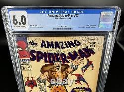 Amazing Spider-man 47 Cgc 6.0 Stan Lee John Romita Art Kraven Green Goblin 1967