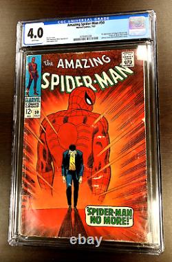 Amazing Spider-man #50 Cgc 4.0 1st Appearance Of Kingpin 1967 White Pages