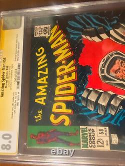 Amazing Spider-man #58 3/68 Cgc 8.0 Ss Stan Lee! Super Nice