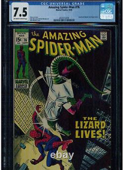 Amazing Spider-man #76 Cgc 7.5 1969 Stan Lee, John Romita Early Lizard Appeance